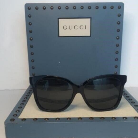 Authentic GUCCI New GG0459S 001 Rounded Square Sunglasses - Picture 8 of 11
